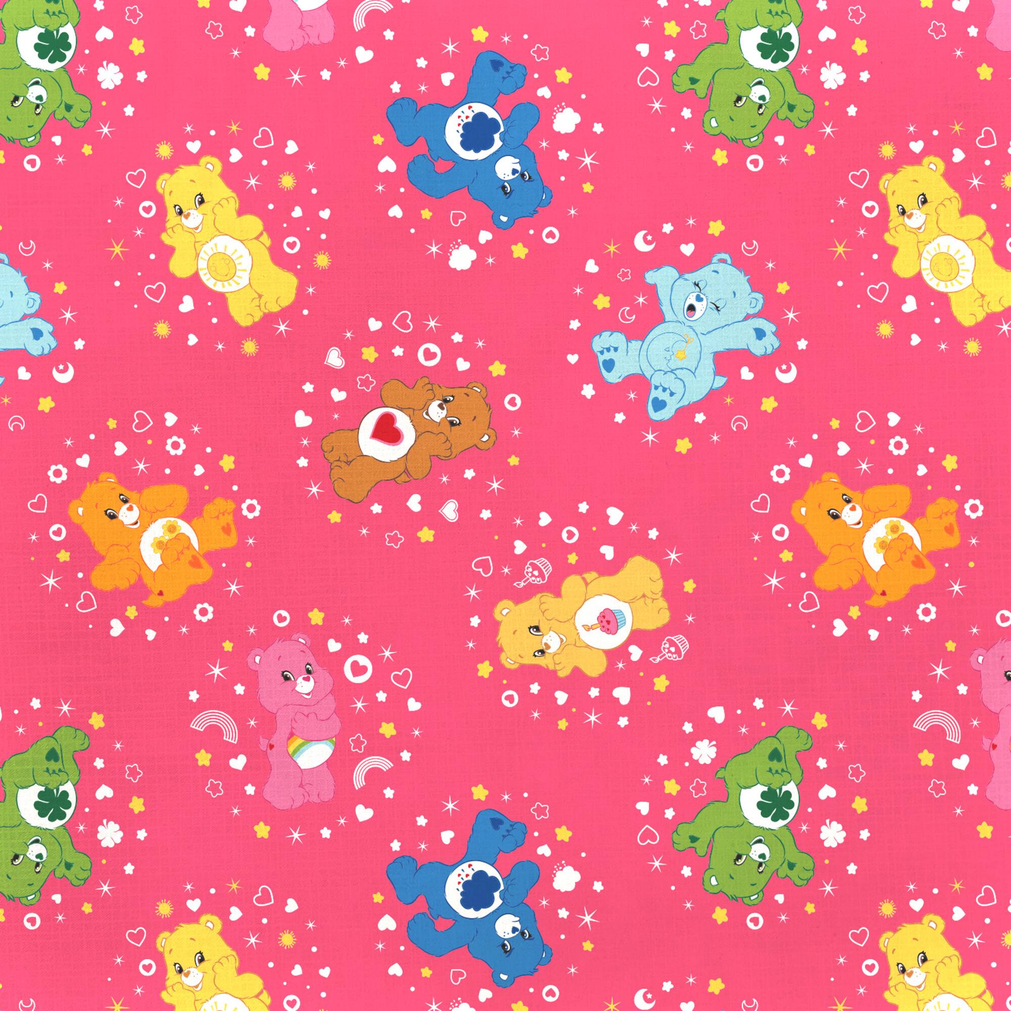 Camelot® Fabrics Care Bears™ Pink Belly Badge Cotton Fabric